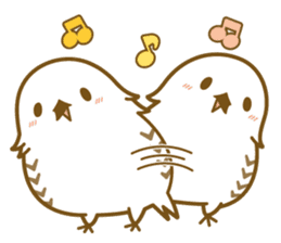 Cute white owl sticker #7222690