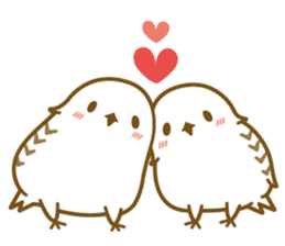 Cute white owl sticker #7222691