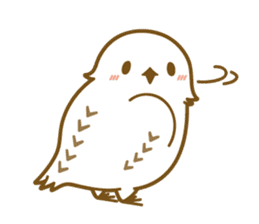 Cute white owl sticker #7222692