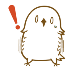 Cute white owl sticker #7222697