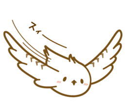 Cute white owl sticker #7222700