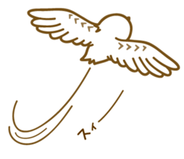 Cute white owl sticker #7222701