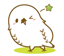 Cute white owl sticker #7222708