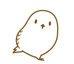 Cute white owl sticker #7222711