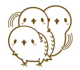 Cute white owl sticker #7222713
