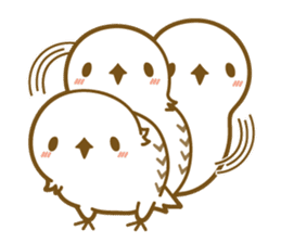 Cute white owl sticker #7222713