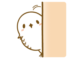 Cute white owl sticker #7222714