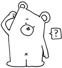 japanese white bear sticker #7225488