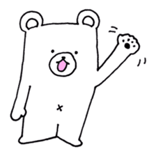 japanese white bear sticker #7225494
