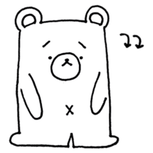 japanese white bear sticker #7225499
