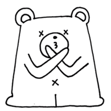 japanese white bear sticker #7225506