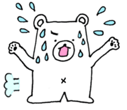 japanese white bear sticker #7225509