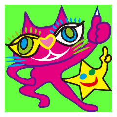 SHOCKING PINKiee the Cat <English Ver.3>