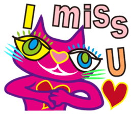 SHOCKING PINKiee the Cat <English Ver.3> sticker #7227288