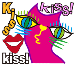 SHOCKING PINKiee the Cat <English Ver.3> sticker #7227290