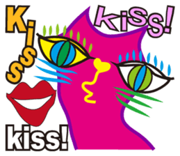 SHOCKING PINKiee the Cat <English Ver.3> sticker #7227290