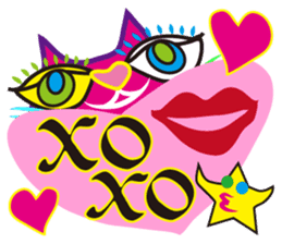 SHOCKING PINKiee the Cat <English Ver.3> sticker #7227291