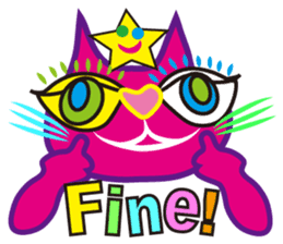 SHOCKING PINKiee the Cat <English Ver.3> sticker #7227298
