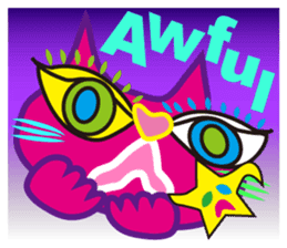SHOCKING PINKiee the Cat <English Ver.3> sticker #7227300