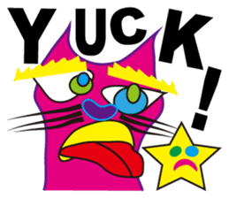 SHOCKING PINKiee the Cat <English Ver.3> sticker #7227301