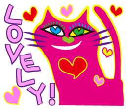SHOCKING PINKiee the Cat <English Ver.3> sticker #7227306