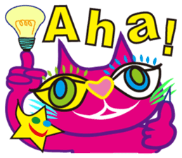 SHOCKING PINKiee the Cat <English Ver.3> sticker #7227307
