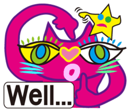 SHOCKING PINKiee the Cat <English Ver.3> sticker #7227309