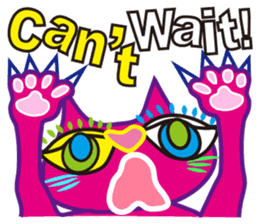 SHOCKING PINKiee the Cat <English Ver.3> sticker #7227311