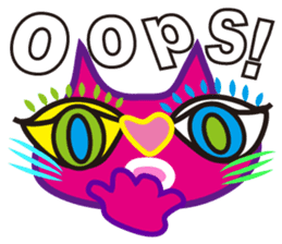 SHOCKING PINKiee the Cat <English Ver.3> sticker #7227313