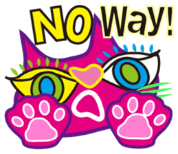 SHOCKING PINKiee the Cat <English Ver.3> sticker #7227314