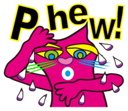 SHOCKING PINKiee the Cat <English Ver.3> sticker #7227315