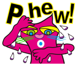 SHOCKING PINKiee the Cat <English Ver.3> sticker #7227315