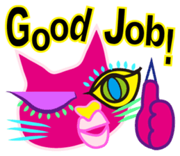 SHOCKING PINKiee the Cat <English Ver.3> sticker #7227317