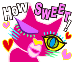 SHOCKING PINKiee the Cat <English Ver.3> sticker #7227320