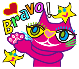 SHOCKING PINKiee the Cat <English Ver.3> sticker #7227322