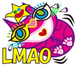SHOCKING PINKiee the Cat <English Ver.3> sticker #7227324