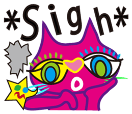 SHOCKING PINKiee the Cat <English Ver.3> sticker #7227325