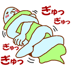 Balloon and blue man