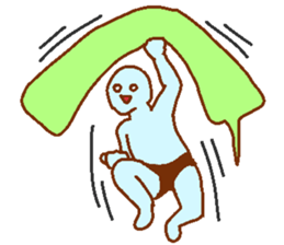 Balloon and blue man sticker #7227449