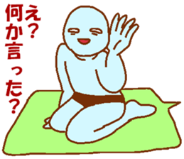 Balloon and blue man sticker #7227465