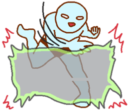 Balloon and blue man sticker #7227471