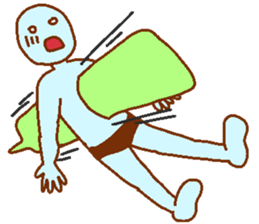 Balloon and blue man sticker #7227472