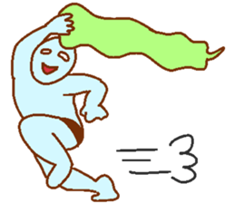 Balloon and blue man sticker #7227473