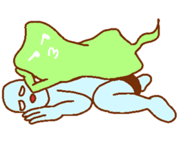 Balloon and blue man sticker #7227476