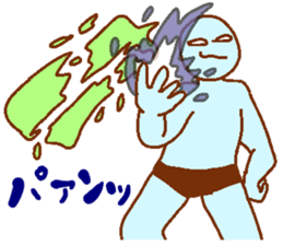 Balloon and blue man sticker #7227480