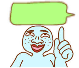 Balloon and blue man sticker #7227482