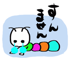 Daily life of a green caterpillar.Kansai sticker #7229908