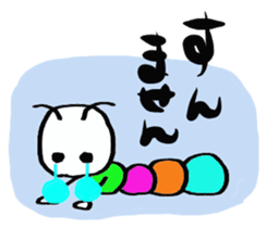 Daily life of a green caterpillar.Kansai sticker #7229908