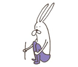 The rabbit in tights part4 sticker #7230892