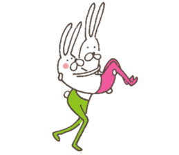 The rabbit in tights part4 sticker #7230908